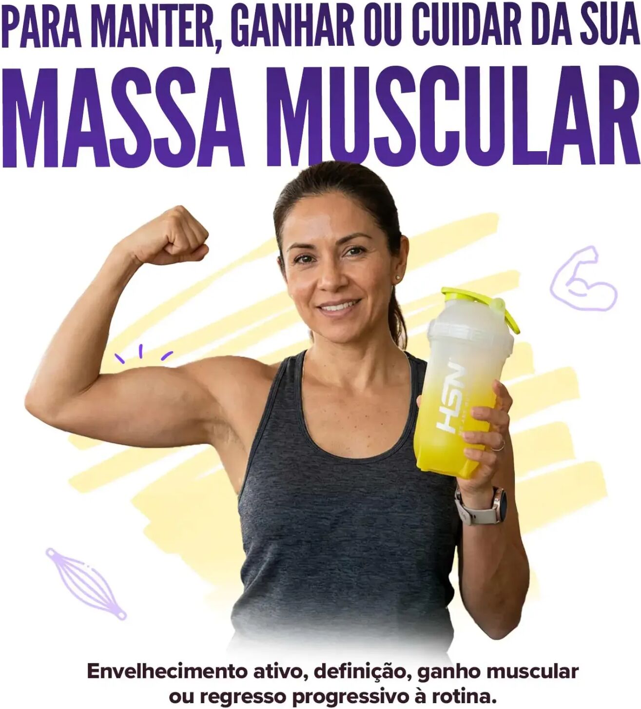 HSN MUSCLE CARE 150 g LIMÃO - Multiacção - Polvo - 10 Serviços