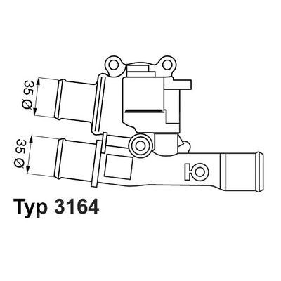 Wahler Thermostat, Kühlmittel [Hersteller-Nr. 3164.88]