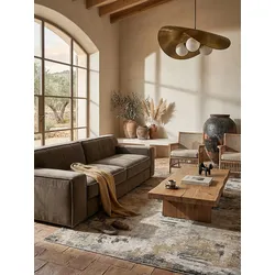 Teppich abstrakt Gelb-Natur 190 x 290 cm - HURST   Kadima Design