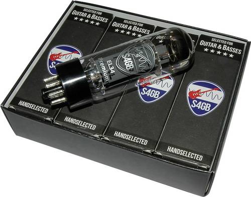 BTB Vertrieb EL34 S4GB Premium Elektronenröhre Matched Quartett Selektiert für Gitarre & Bass Endpentode Polzahl: 8 Sockel: Oktal