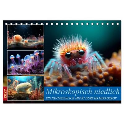Mikroskopisch niedlich (Tischkalender 2027 DIN A5 quer), CALVENDO Monatskalender