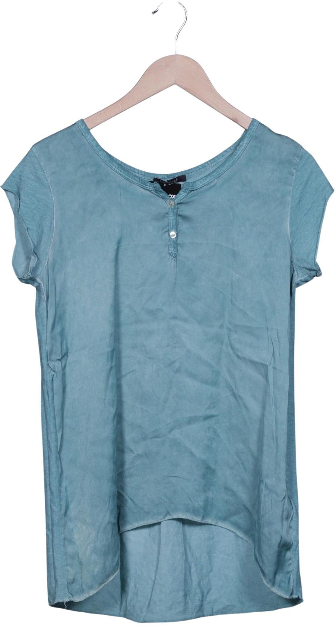 Deichgraf Damen T-Shirt, Türkis, Gr. M, Seide / Baumwolle - Second Hand