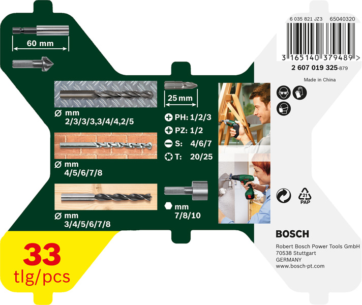 Bosch X-Line Bohrer- und Schrauber-Set, 33-teilig 2607019325