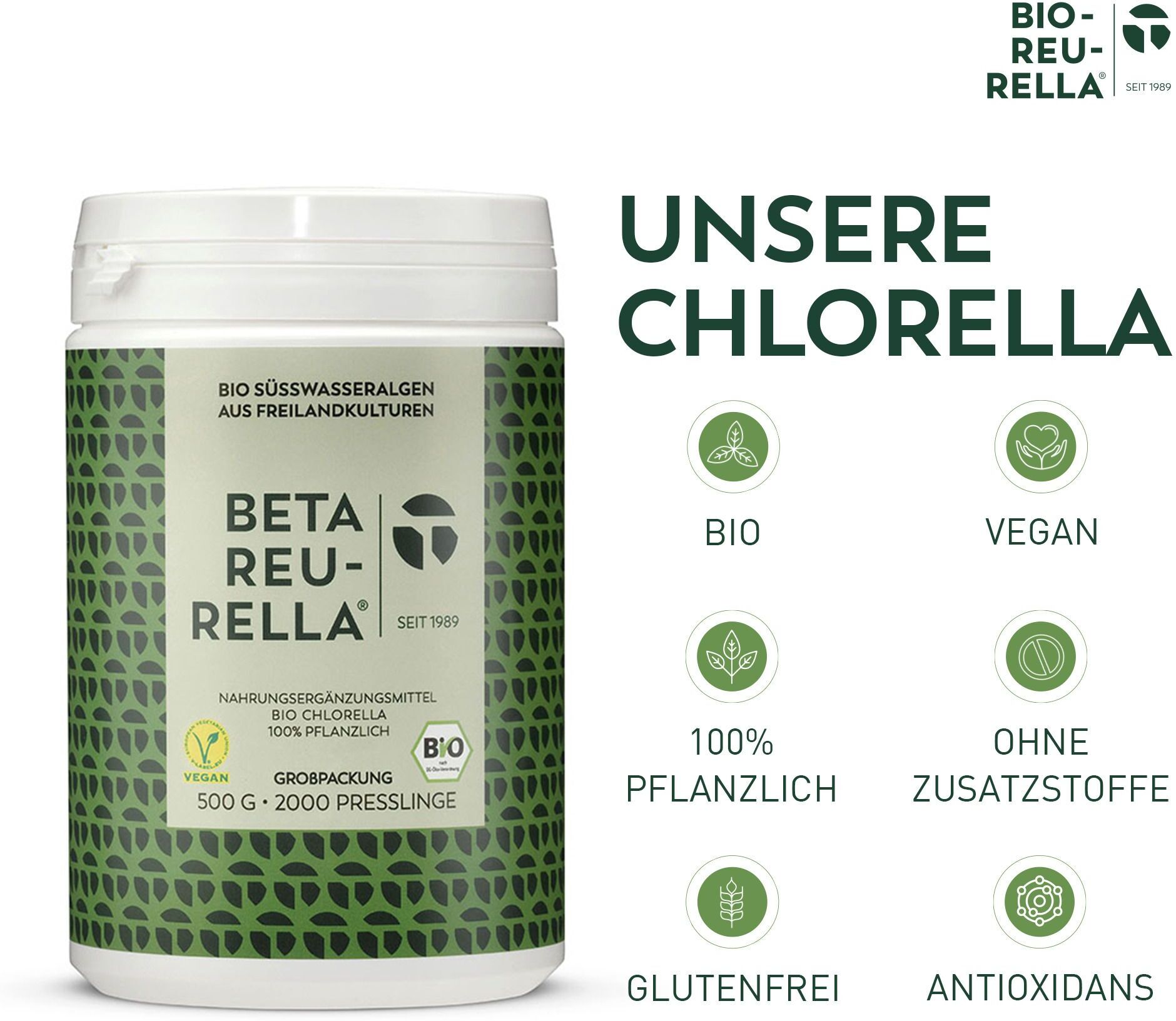 BETA-REU-RELLA Beta REU Rella Suess Algen Bio 2000 St Tabletten
