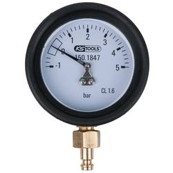 KS Tools 150.1847 Manometer 1,0 - 5,0 bar inkl. Anschlussnippel und Schutzkappe