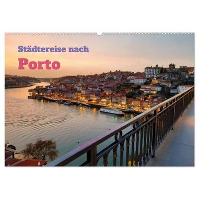 Städtereise nach Porto (Wandkalender 2026 DIN A2 quer), CALVENDO Monatskalender