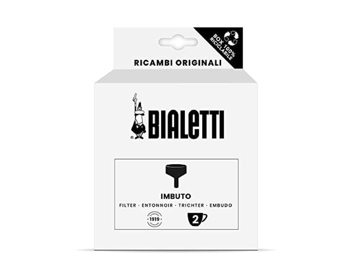 Bialetti Reserveonderdelen, inclusief 1 trechterfilter, compatibel met Moka Induction Bialetti 2 koppen