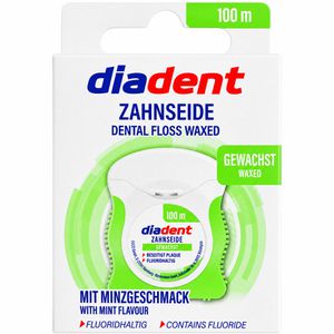 diadent Zahnseide 6829720008, gewachst, auf Rolle, mit Minzgeschmack, 100 m