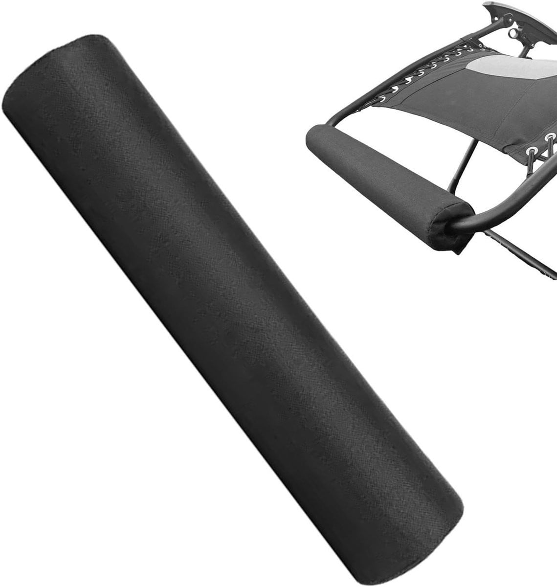Merkloos Lounge Pad Stoelkussen en Voetensteun - Zwart - 50 x 8 cm