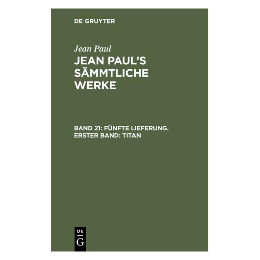 De Gruyter Paul:Jean Paul: Jean Pauls Sämmtliche (Deutsch, Hardcover, Jean Paul) (67774382)