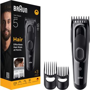 Braun Haarschneidemaschine Series 5, HC 5530, 17 Schnittstufen, 2 Aufsätze, Akkubetrieb