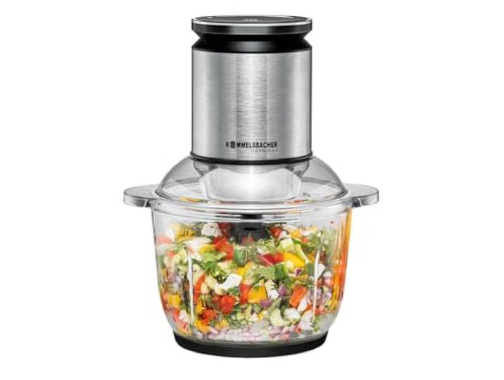 ROMMELSBACHER Multi Zerkleinerer MZ 600, 2,0 Liter Glasbehälter, 22-stufige Drehzahlregulierung, kraftvoller Motor, 6-flügeliges Edelstahl-Spezialmesser, Messerachse und Motorkupplung aus Edelstahl