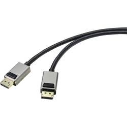 SpeaKa Professional DisplayPort Anschlusskabel DisplayPort Stecker, DisplayPort Stecker 2.00 m Schwarz SP-9510456 8K UHD DisplayPort-Kabel