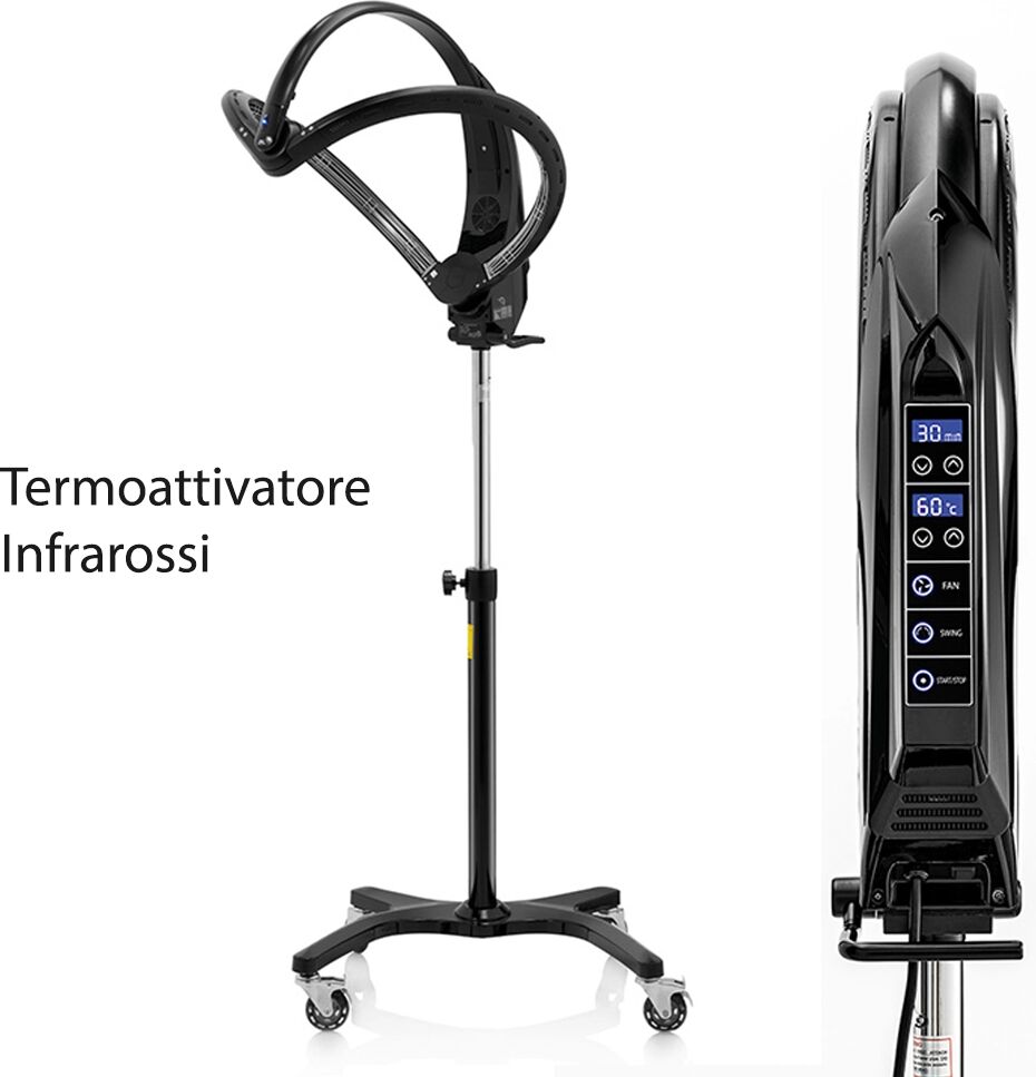 Xanitalia Casco per parrucchiere Termoattivatore Infrarossi SATURN – Dryer Professionale per Parrucchieri e Saloni