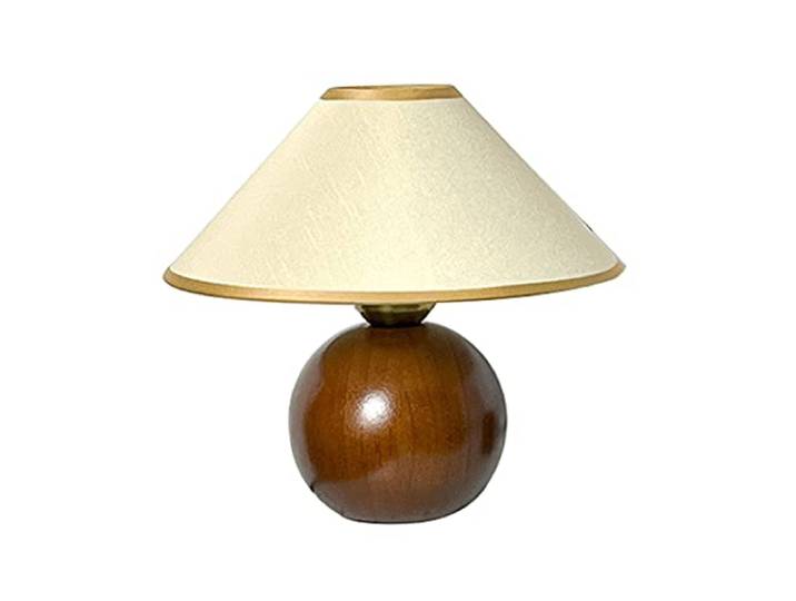 Vintage Schreibtischlampe 9.84in Massivholz Nachttischlampe mit Leinen Stoff Schatten Kleine Schlafzimmerlampe für Nachttisch für Wohnzimmer Studie (Yellow)