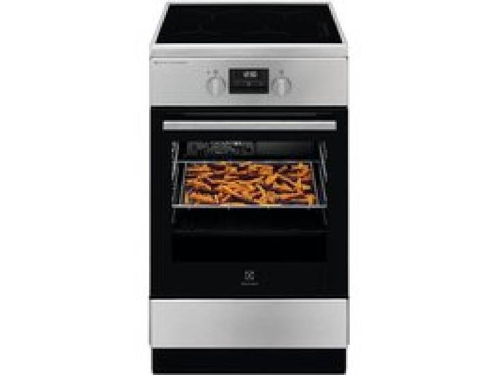 Cuisinière à induction gris argent - Electrolux - Four électrique - 4 zones à induction - 10 modes de chauffage