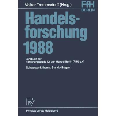 Handelsforschung 1988, Taschenbuch von , Physica, 978-3-7908-0412-6