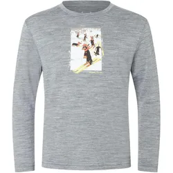 Super Natural, Unisex, Funktionsshirt, Dachshund Party (128), Grau, Mehrfarbig, 128