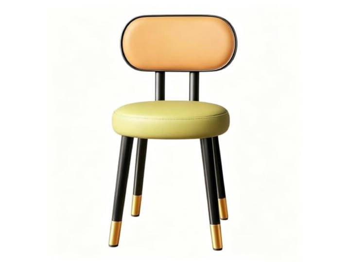 FCZVWPR Moderner Esszimmerstuhl, Beistellstuhl Mit Metallgestell, Bequemer Arbeitsstuhl, Gepolstertes Design, Robust, For Pub Coffee Home Dining Kitchen Island(Orange+Green)