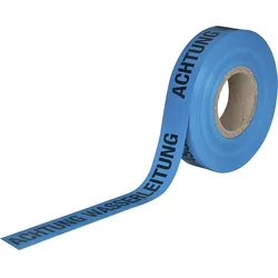 Trassenwarnband ''Achtung Wasserleitung'' blau 40 mm x 250 m