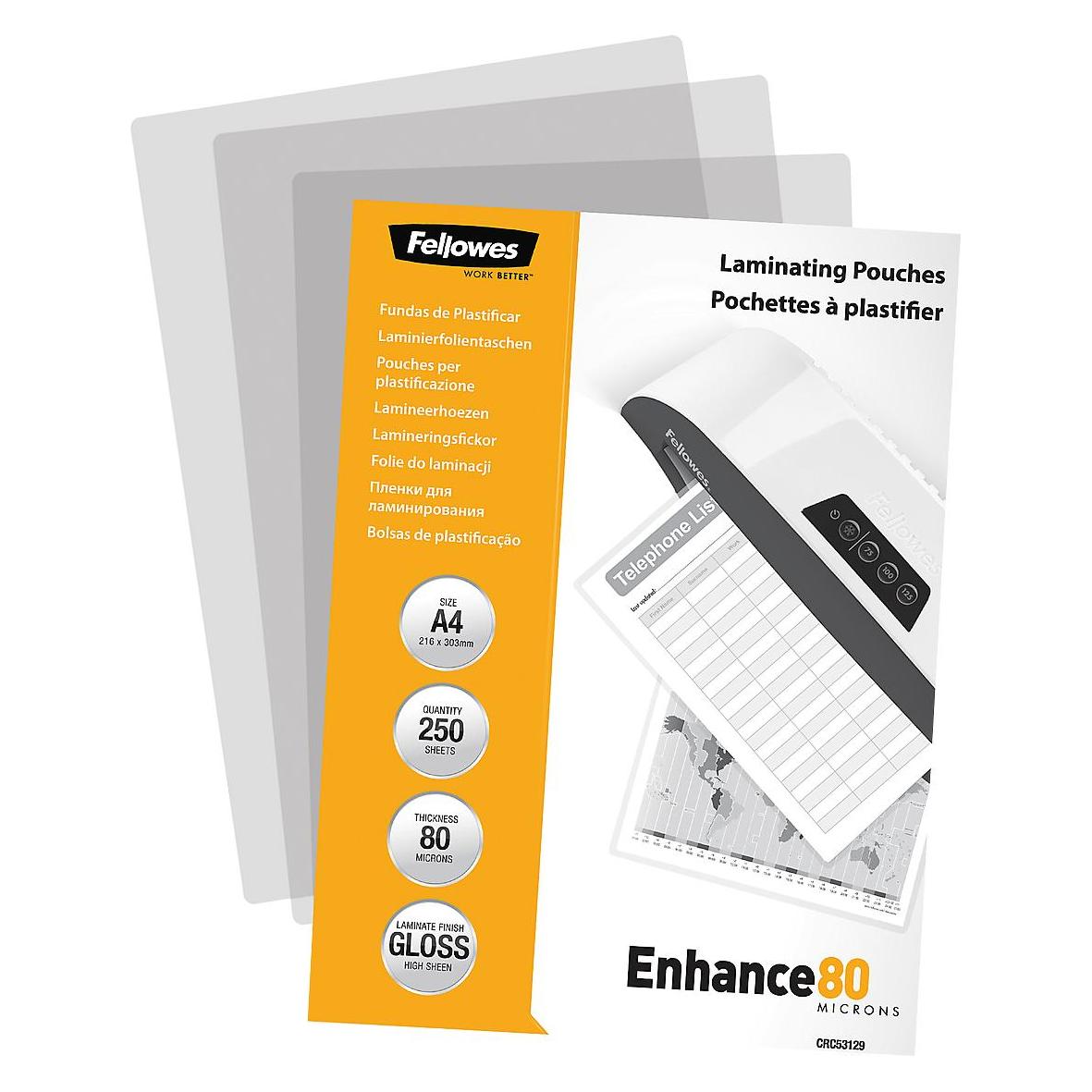 Fellowes Enhance 80 (A4, 250 Stk., 80 µm) (5312903)