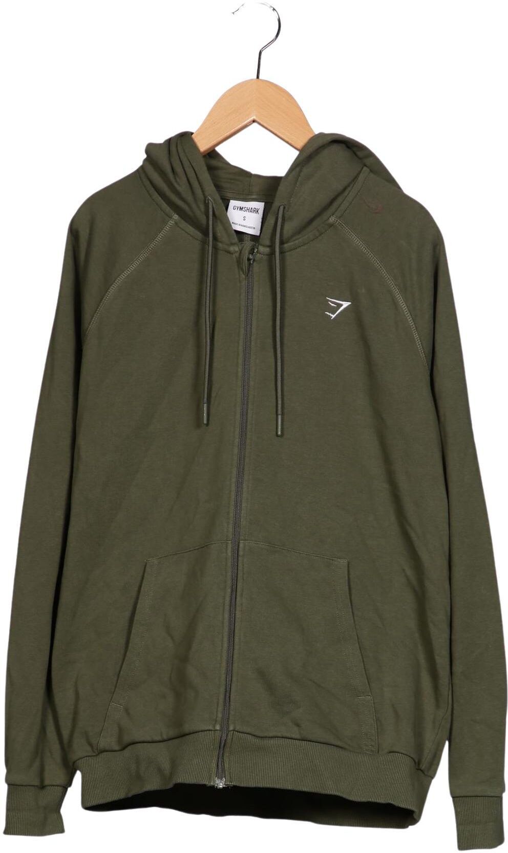 Gymshark Herren Kapuzenpullover, Grün, Gr. S, Synthetik / Baumwolle - Second Hand