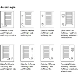 Kermi Basic R-E Bad- und Wohnheizkörper, Serie Basic, 400W, Glanzsilber Metallic, rechts, 804x35x524mm