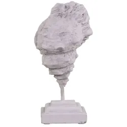 Chic Antique Dekofigur Muschel auf Fuss, H20/L7/B5 cm, grau