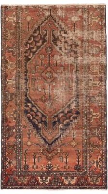 ECARPETGALLERY Hand-knotted Antalya Vintage Copper Wool Rug - 4'1 x 6'11