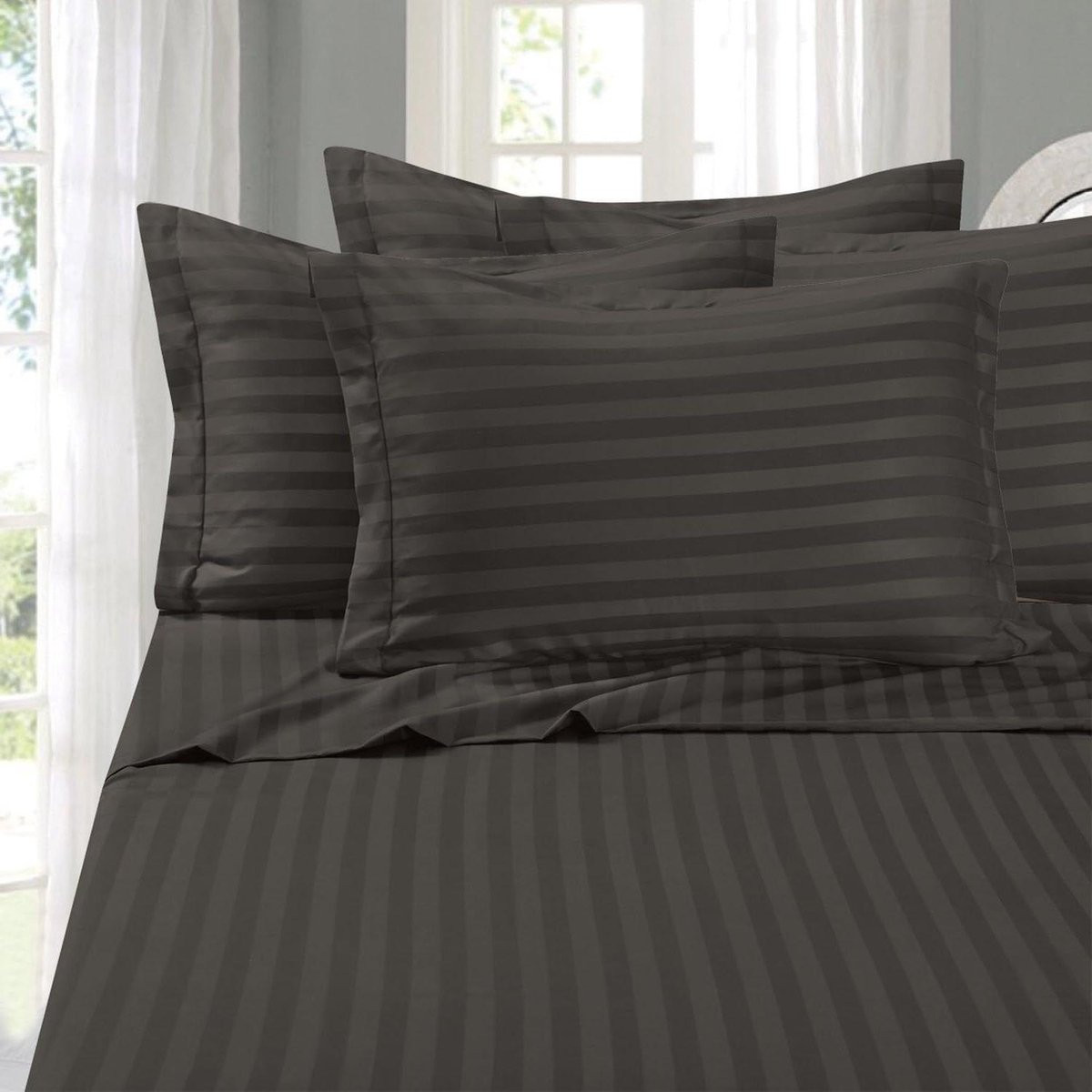 Luxe Lakenset Grijs - Kreukvrij Microvezel Beddengoed - California King