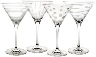 Mikasa Set of 4 Cheers Martini Glasses, 10 Oz