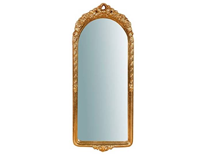 Biscottini Wandspiegel für Badezimmer und Schlafzimmer 30 x 71 x 6 cm Wandspiegel mit Haken Spiegel Gold
