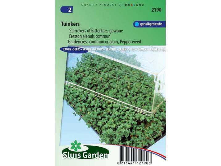 Tuinkers zaden gewone lepidium sativum