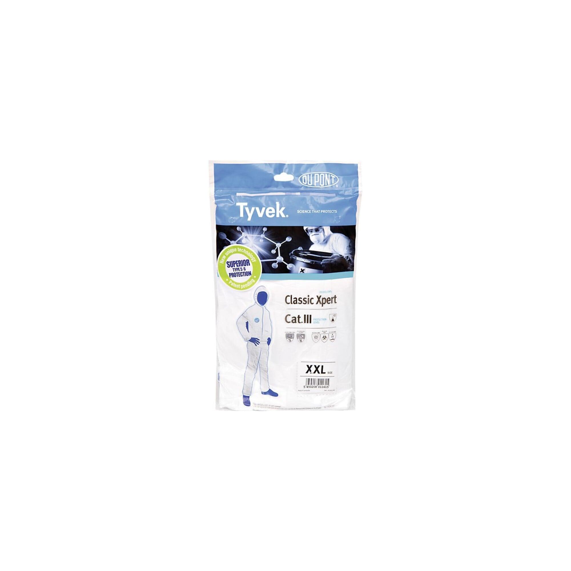 Dupont Schutzoverall Typ 5/6 Tyvek 500 Xpert, weiß, Unisex-Größe: 2XL ; DuPont de Nemours (D14663997)