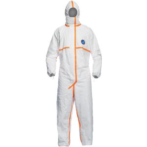 Feldtmann Schutzanzug Tyvek 800 J Einwegschutz-Overall, weiß, Gr. XL, mit Kapuze, Einweg-Overall, PSA-Kategorie 3 Typ 4/5/6