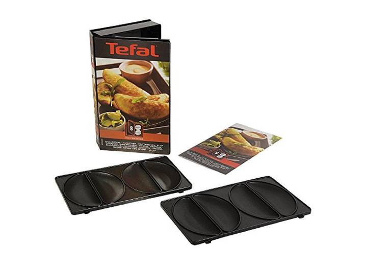 Tefal - Coffret Snack Collection Plaques Empanadas 2 unités Accessoire compatible avec les machines à gaufres et croques Tefal - Inclut deux plaques et un livre de recettes dédié