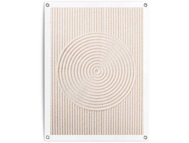 Tuinposter Zandcirkels - 80 x 60 - Canvas - REINDERS