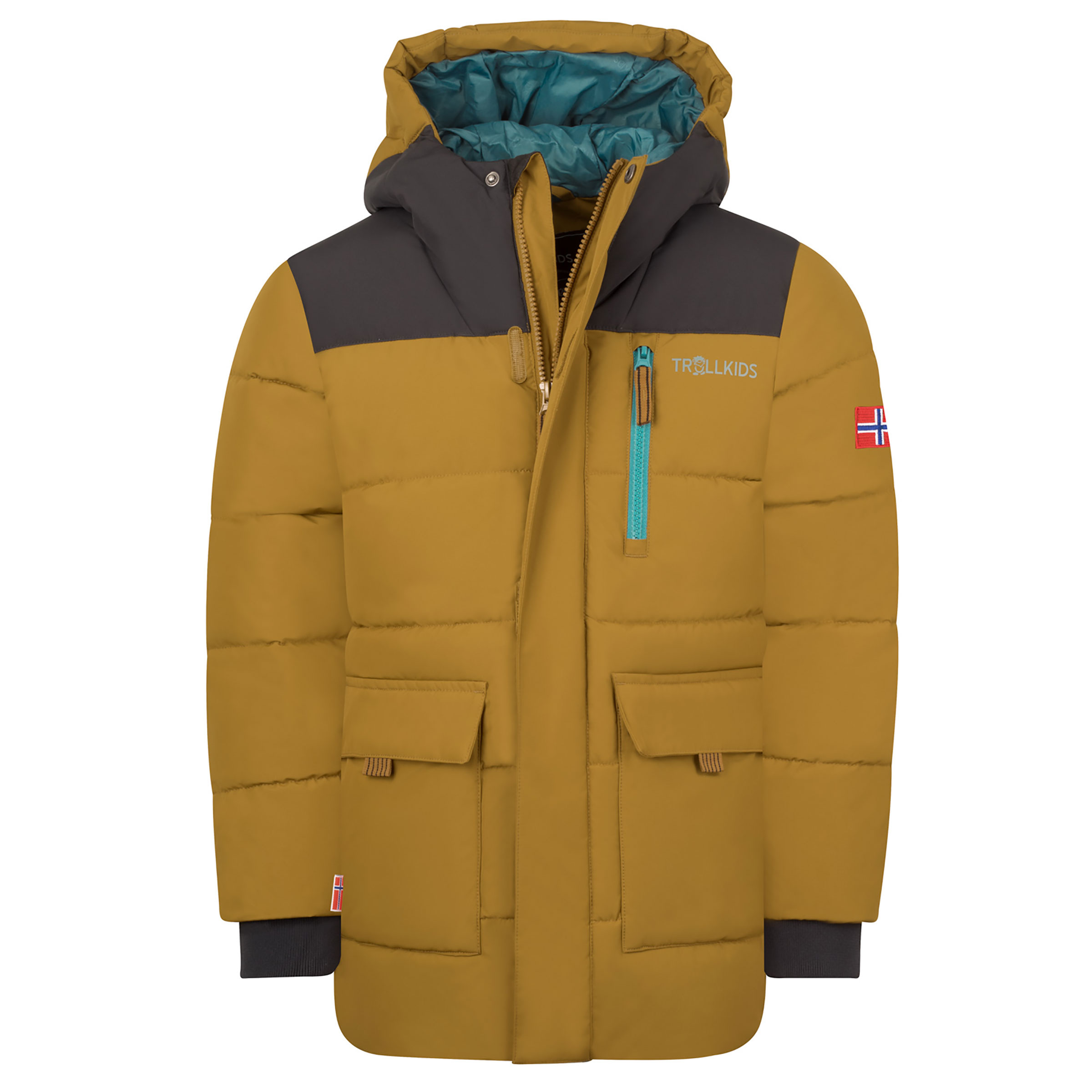 Trollkids Torsvag Parka Kinder Winterjacke braun Größe 164 Lifestyle Wasserabweisend