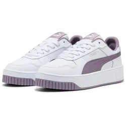 PUMA Carina Street Plateau Sneaker Damen 52 - PUMA white/plum jam/PUMA silver 36