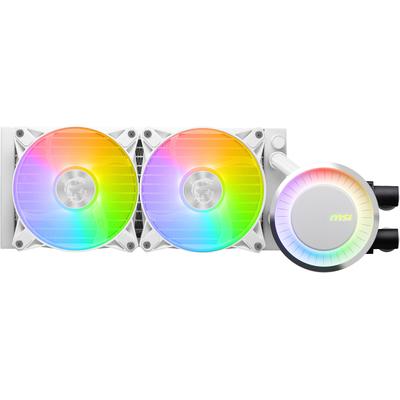 MSI Computer-Kühler "MAG CoreLiquid E240", weiß, B:12cm H:12cm T:2,5cm Ø:12cm, Computer-Kühler