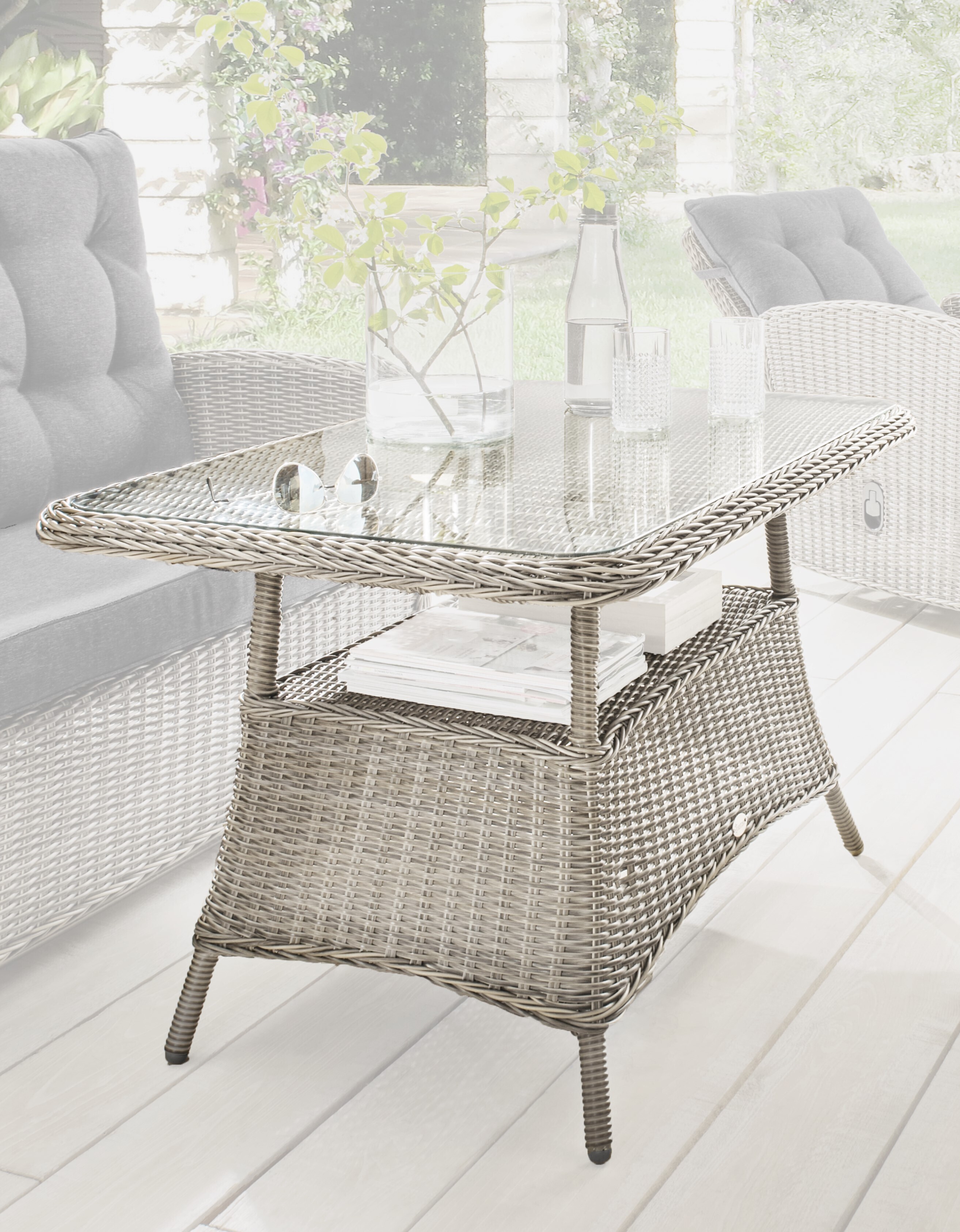 Destiny Gartentisch Casa / Merano 120x77x66cm, vintage weiß