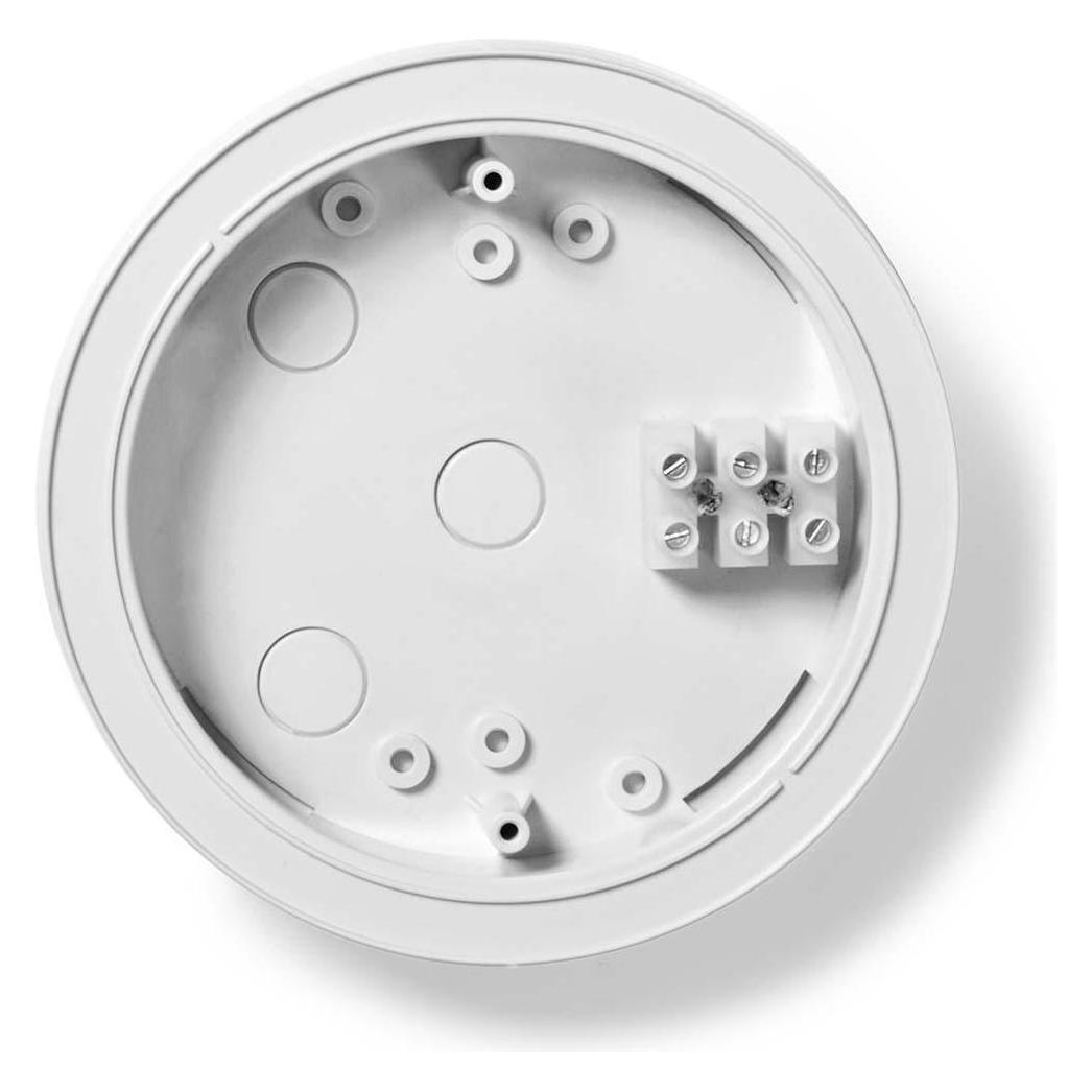 Nedis Detektor-Halterung | Durchmesser: 128 mm | Schrauben und Stecker | 1 Stück | Weiss (DTCTBR20)