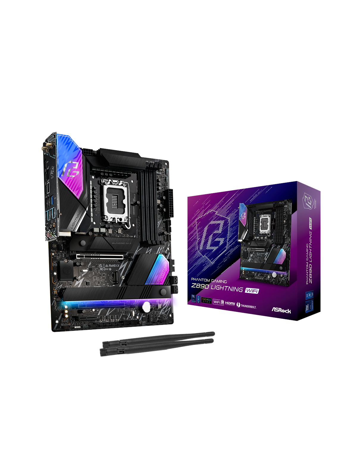 ASRock Z890 LIGHTNING WIFI Mainboard - Intel Z890 - Intel LGA1851 - DDR5 RAM - ATX