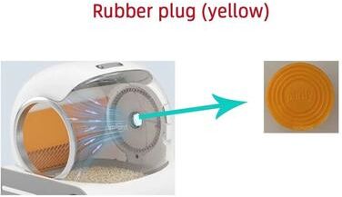 Uplift Essentials Smart Automatic Litter Box Ventilation Hole Rubber Plug And Bin Door Replacement accessory Stopper