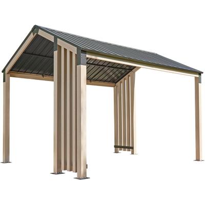 Pavillon SOJAG "London Schwarz", weiß, neutral, B/H/T: 299,3cm x 310cm x 424,3cm, Pavillons, Massive Konstruktion aus Aluminium