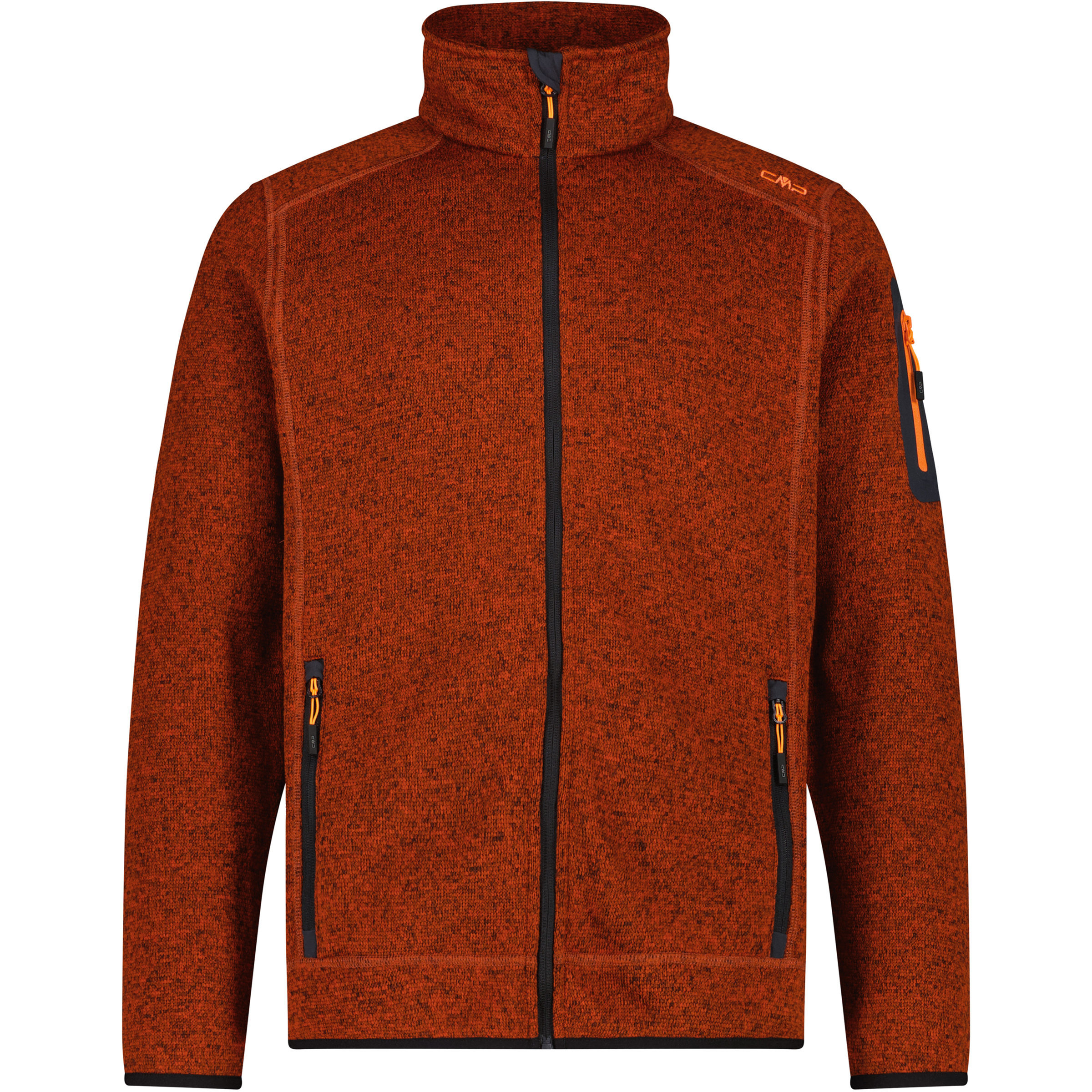 CMP Strick Fleece Herren Fleecejacke rot Größe S Trekking