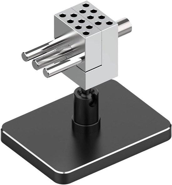 Mini Bankschroef Zilver - Tafelklem voor Precisiewerk en Hobby - B/D/H: 9,5 x 6,8 x 4 cm