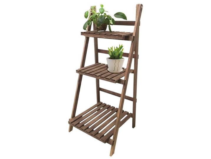 Pflanzentreppe aus Tannenholz, 3 Abstellflächen, 45 x 39 x 99 cm