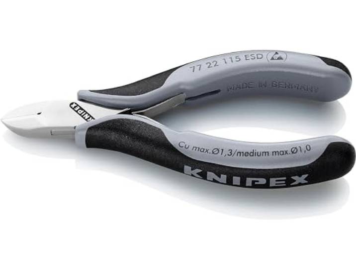 KNIPEX Elektronica-zijsnijtangen ESD met doorgestoken, 77 22 115 ESD