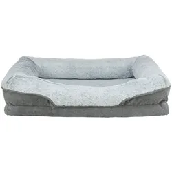 TRIXIE Vital Bett Lino Soft, eckig, 90 × 65 cm, grau/hellgrau